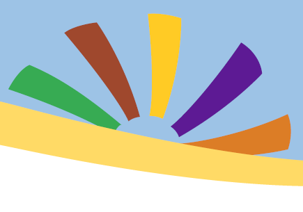 Multi-colored sunrays